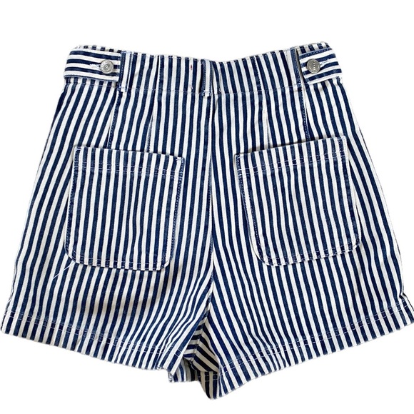 Urban Outfitters BDG Calvin Denim Blue White Striped High Waist Shorts 26 2 4 - Picture 3 of 14